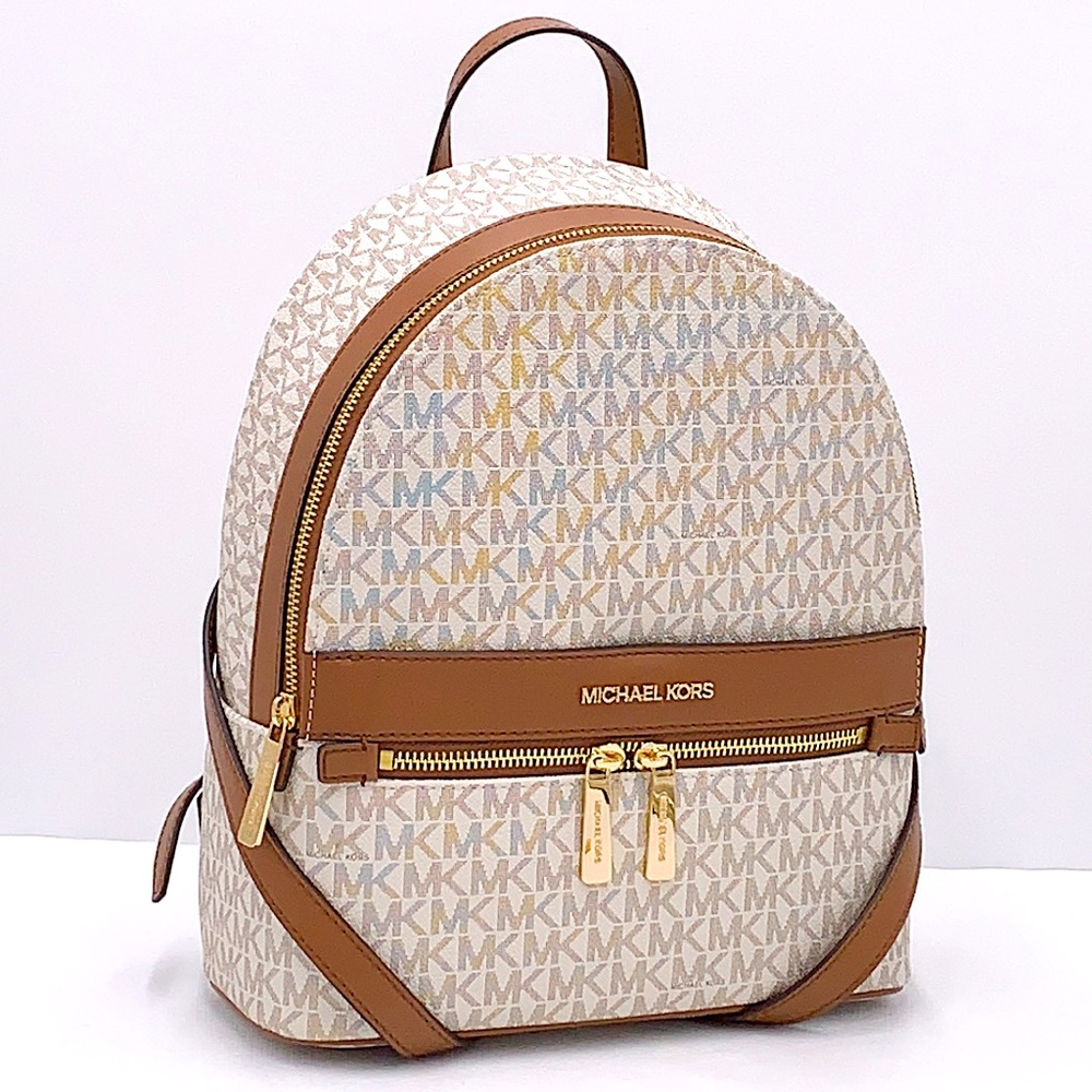 MICHAEL KORS KENLY MEDIUM BACKPACK VANILLA SIGNATURE COLOR